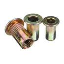 Suleve MXRN3 100Pcs M3/M4/M5/M6/M8 Zinc Plated Rivet Nut Threaded Countersunk Head Insert Nut Tool Kits