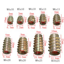 5Pcs M6x20mm Hex Drive Screw In Threaded Insert For Wood Type E