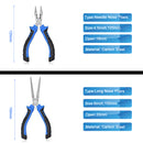 NEWACALOX 8Pcs 4.5inch Precision Pliers Set Mini Pliers Diagnoal Pliers Wire Cutting Long Nose Pliers Jewelry Making DIY Hand Tool Kit