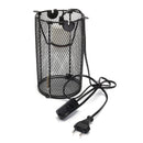 E27 200W Infrared Ceramic Heat Lamp Holder + Mesh Cage Protector Cover for Reptile Brooder