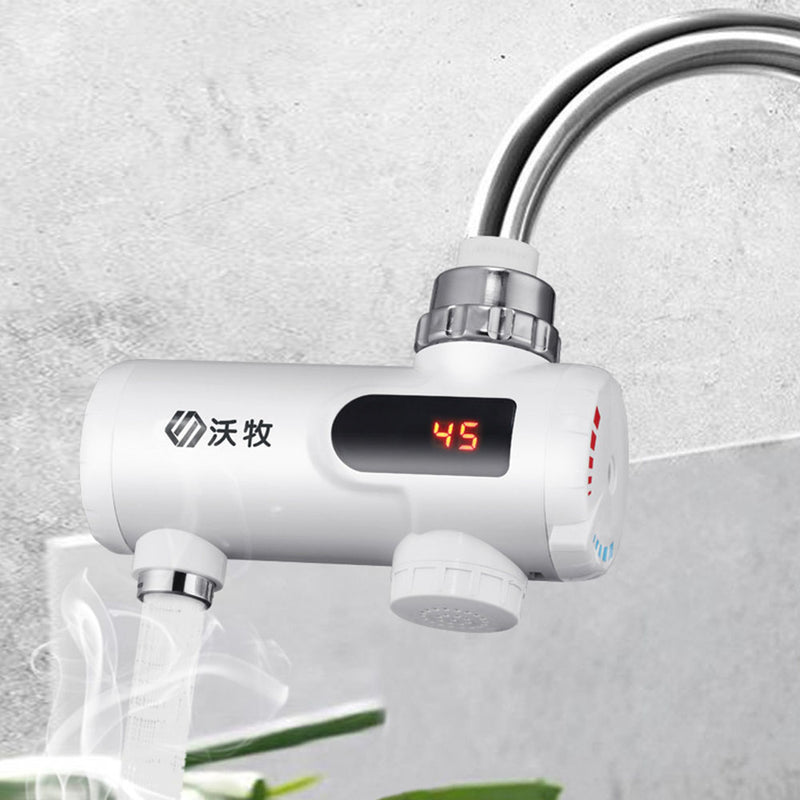 3000W 220V Electric Faucet Instant Hot Water Heater Kitchen Tankless Hot Cold Mixer Tap Temperature Display