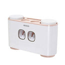 Handfree Toothbrush Holder Automatic Toothpaste Dispenser Set 5 Holder 4 Cups