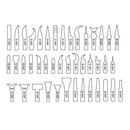 43 in 1 CPU NAND Removal Graver Blade Glue Cleaning Pry Phone Repair Tool for iPhone Motherboard Repair A9 A10 A11