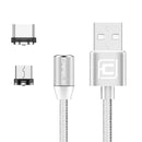 Cafele Nylon LED Magnetic Type-C Micro USB Data Cable For Pocophone f1 Oneplus 6t S9 Note9 P20