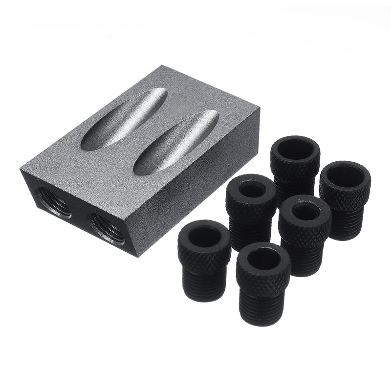 8pcs DIY Woodworking Oblique Hole Drill 15 Degree Angle Inclined Hole Locator Pocket Hole Jig Wooworking Tool