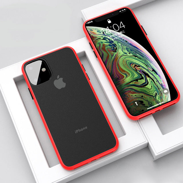 CAFELE Shockproof Anti-fingerprint Ultra-thin Frosted Soft Silicon Edge+Hard PC Translucent Protective Case for iPhone 11 Pro 5.8 inch