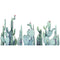 Miico FX82028 2PCS Cartoon Wall Stickers Cactus Plants Printing Sticker Children's Room And Kindergarden Decorative Sticker