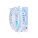 Miniso MS-L2893 Mini Folding Deer Ears Shape USB Fan Rechargeable Handheld Desktop Cooling Fan