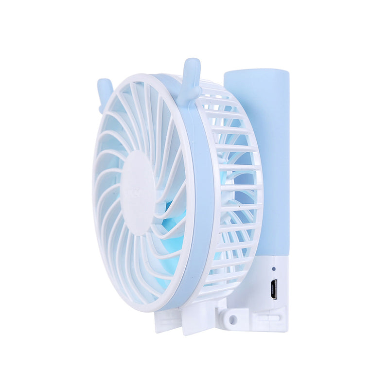 Miniso MS-L2893 Mini Folding Deer Ears Shape USB Fan Rechargeable Handheld Desktop Cooling Fan