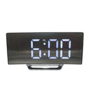 USB Rechargeable Mirror LED Alarm Clock Night Lights Thermometer Digital Clock