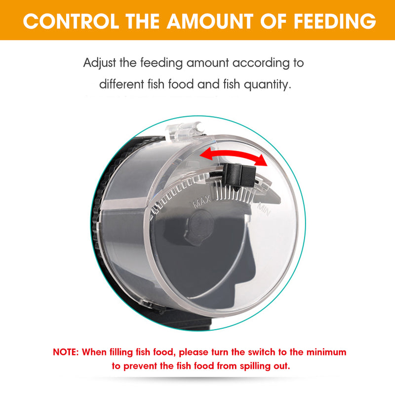 Automatic Fish Food Feeder Dispenser Adjustable Aquarium Tank Timer Auto Feeding