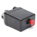 220V 1/4inch BSP 4 Port Single Phase Air Compressor Pressure Switch with Safety Valve Gauge