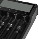 HXY-H4F LCD Display Adjustable Battery Charger Universal 4 Slot EU / US AC Plug Charger
