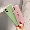Bakeey 3D Candy Color Avocado Letter Pattern Soft TPU Protective Case for iPhone XS MAX XR X for iPhone 7 6 6S 8 Plus Back Cover