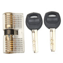 8Pcs Red Handle Kaba Lock Opener Lock Pick Tools with Transparent Practice Padlock