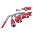 Drillpro 6pcs 1/4 Inch Shank Router Bit Set Woodworking Trimming Milling Cutter With Wooden Box
