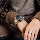 SKMEI 1370 Stainless Steel Waterproof Chrono Dual Digital Watch Business Style Men Wrist Watch