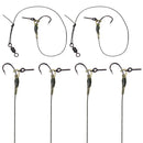 ZANLURE CR-G001 2PCS High Carbon Steel Fishing Hook All Freshwater Lead Clips Barbed Carp Fishing