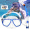 2Pcs/set Tempered Glass Snorkel Goggles Mask Breathing Tube Scuba Swimming Diving Snorkelling Accessories