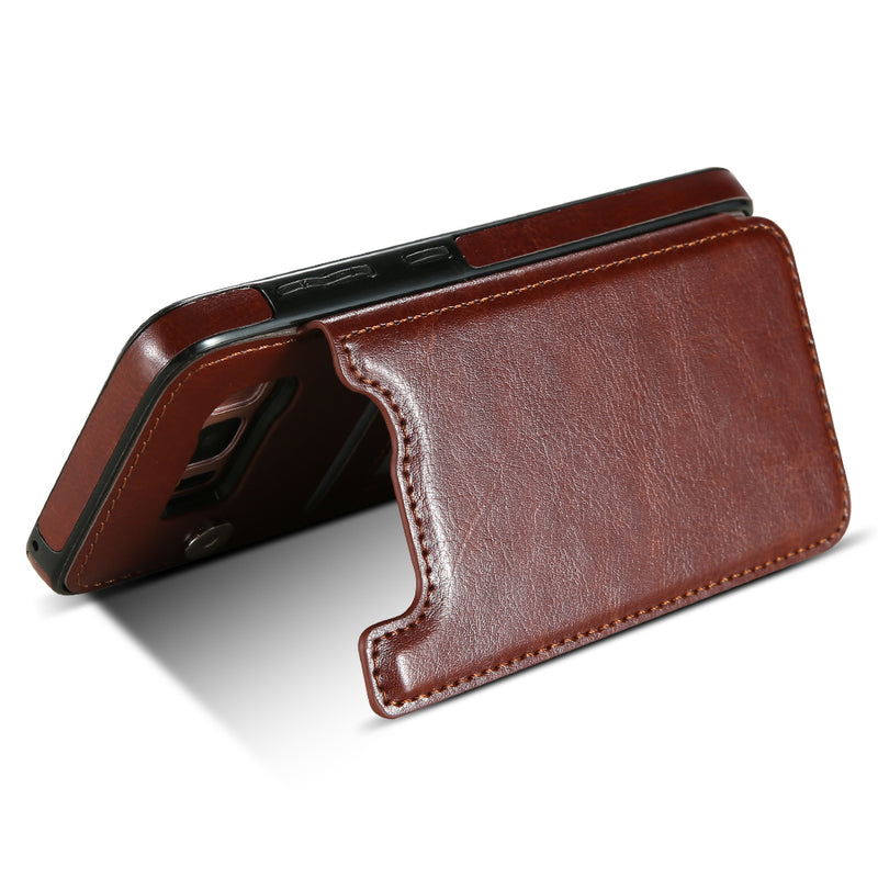 Magnetic PU Leather Wallet Card Slot Bracket Case for Samsung Galaxy S8