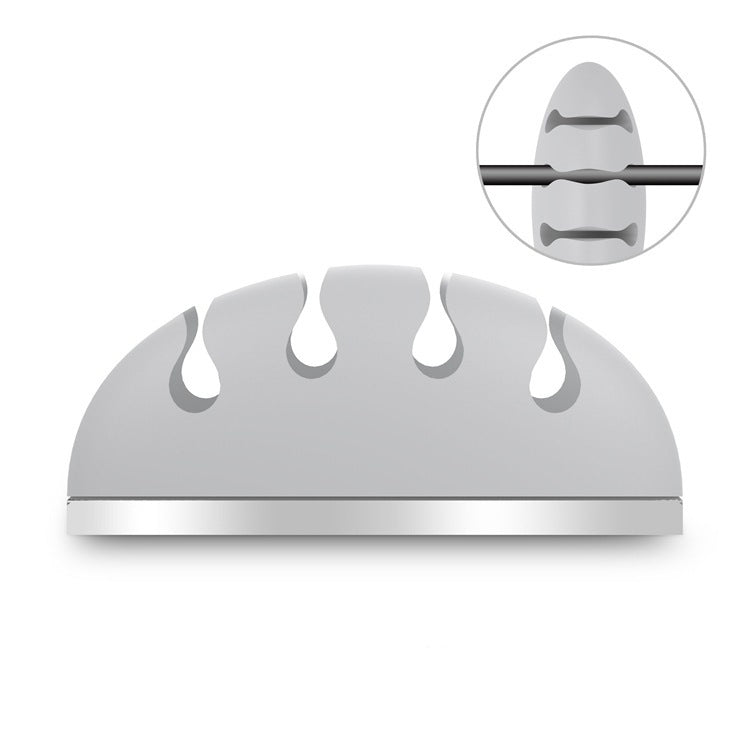 Seenda 4-Channel Silicone Earphone USB Cable Cord Winder Wrap Desktop Cable Organizer Wire Management Holder