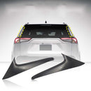 ABS Carbon Fiber Black Car Accessories Rear Window Spoiler Side Corner Moulding Trim Strip