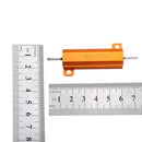 20pcs RX24 50W 100R 100RJ Metal Aluminum Case High Power Resistor Golden Metal Shell Case Heatsink Resistance Resistor