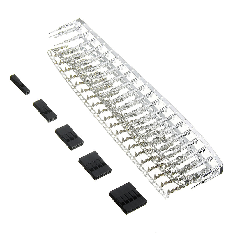 250pcs 2.54mm Dupont Connector 1/2/3/4/5 Pin Male Female Header Housing Crimp Connectors Terminal Jumper Wire Cable Connectors