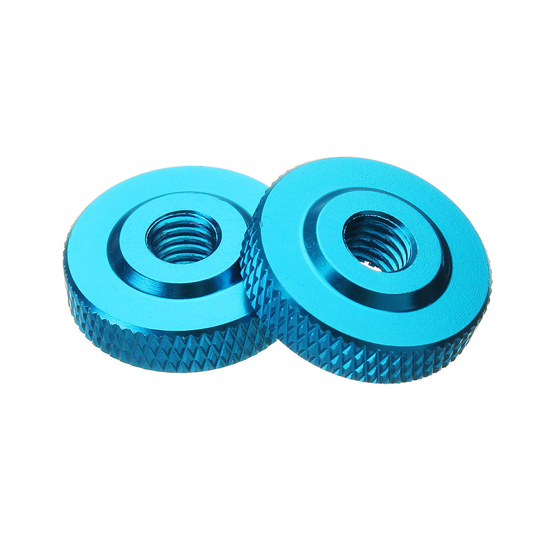 Suleve M6AN2 10Pcs M6 Knurled Thumb Nut w/ Collar Screw Spacer Washer Aluminum Alloy Multicolor