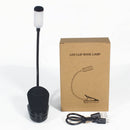 Flexible 1W LED USB Rechargeable Clip Desk Table Light Book Reading Laptop Stand Lamp