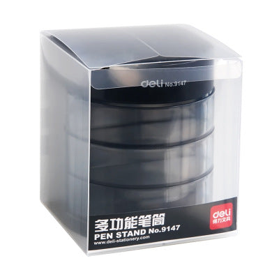 Deli 9147 Multifunctional Pen Holder Office Business Plastic Deli Pen Holder Creative Fashion Receiving Pen Holder