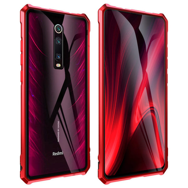 Bakeey Luxury Aluminum frame Metal Bumper&Tempered Glass Back Cover Protective Case for Xiaomi Mi9T / Mi 9T PRO / Redmi K20 / Redmi K20 Pro