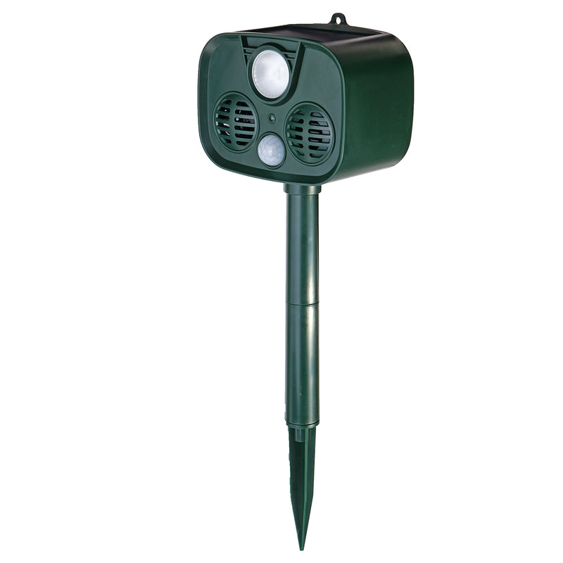 15-75KHZ Animal Repeller Solar Powered Waterproof PIR Sensor USB Solar Alarm Repeller