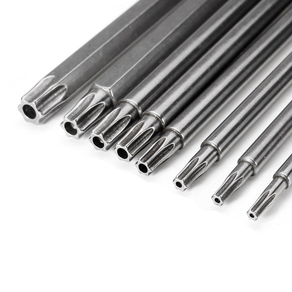 Broppe 8pcs T9-T40 150mm Magnetic Torx Screwdriver Bits 1/4 Inch Hex Shank