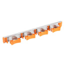 Multifunctional Mop Holder 4 Position Mop and Broom Holder with 5 Hooks Tools Kit