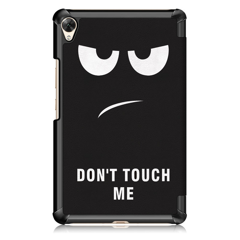 Tri Fold Printing Case Cover for 8.4 Inch Huawei Mediapad M6 Tablet Big Eyes
