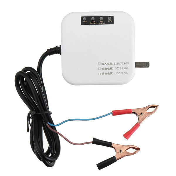 Enusic 12V 2A Intelligent Lead Acid Battery Charger For Motorcycle Electric Bike Scooter Car