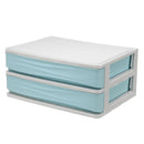 Double-deck Desktop Comestics Makeup Storage Drawer Box Saving Space Desktop Organizer