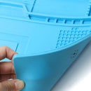 DANIU 45x30cm Magnetic Heat Insulation Silicone Pad Desk Mat Maintenance Platform with Magnetic Section