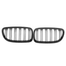 Pair Kidney Front Grille Grill Matt Black For BMW 3 Series E90 E91 2009-2011