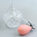 80ml Vintage Crystal Glass Spray Atomizer Perfume Bottle Clear Long Black Bulb