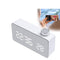 DecBest Beauty Mirror Knob Alarm Clock Personality Creative Thermometer Bedside Clock LED Luminous Student Clock
