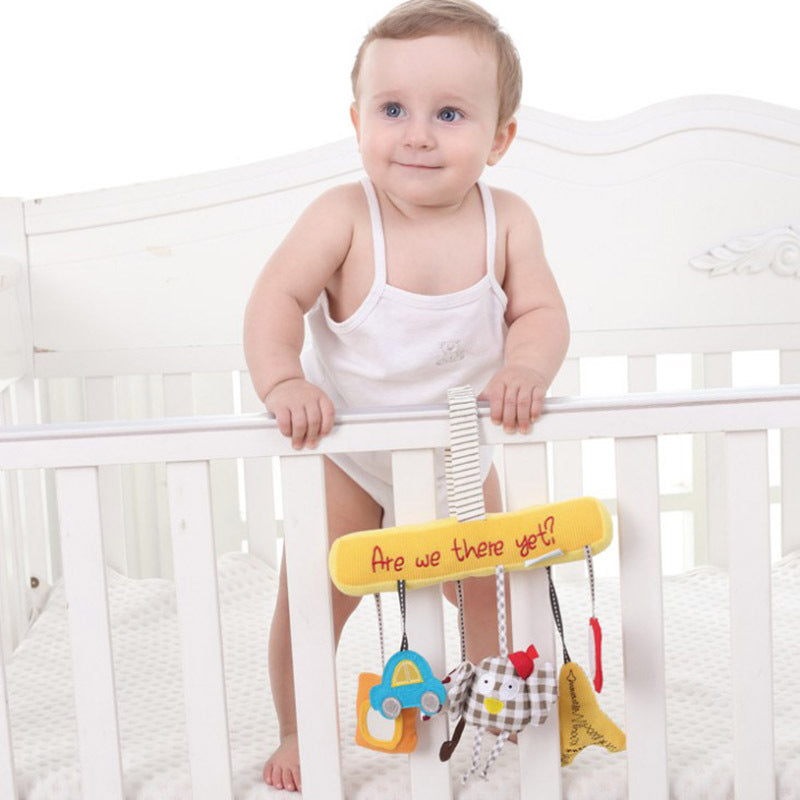 Owl Newborn Baby Stroller Bed Music Bed Bells Pendant Plush Toys Soft Early Educational Toys