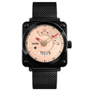 SKMEI 9172 Men Watch Fashion Square Dial Milanese Strap Male Quartz Wrist Watch