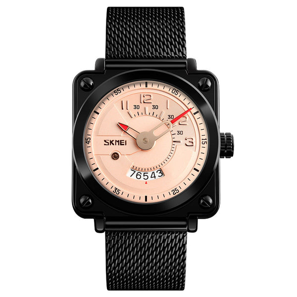 SKMEI 9172 Men Watch Fashion Square Dial Milanese Strap Male Quartz Wrist Watch