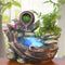 Resin Rockery Water Fountain LED Lights Atomization Home Office Desktop Decorations