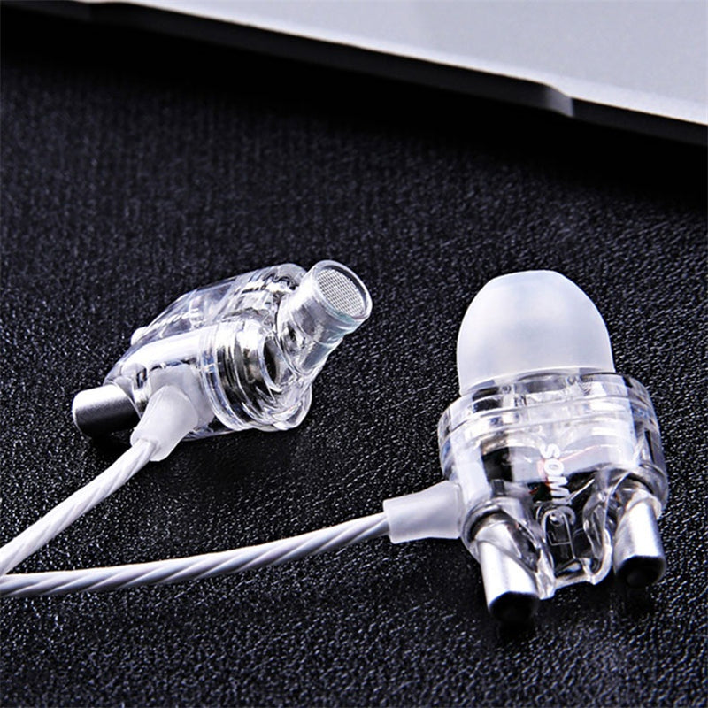 SOMIC M7 HiFi Dual Dynamic Driver Graphene Earphone 3.5mm Wired Control In-ear Heavy Bass Stereo Earbuds Headphone with Mic