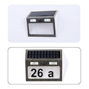 Solar Power 7 LED PIR Motion Sensor House Number Light Door Sign Wall Street Lamp