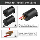 Universal 2-Port Oil Catch Can Tank Reservoir Fuel with Drain Valve Breather Baffled