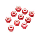 Suleve M4AN1 10Pcs M4 Self-locking Nylon Nut Aluminum Alloy Multi-color